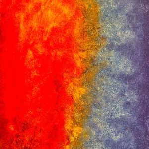 Handmade, painting of fire and ice union